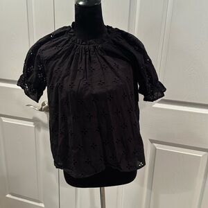 Boho style black top